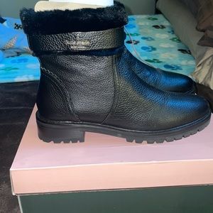 Kate Spade Bailee Winter Booties Black Size 8.5